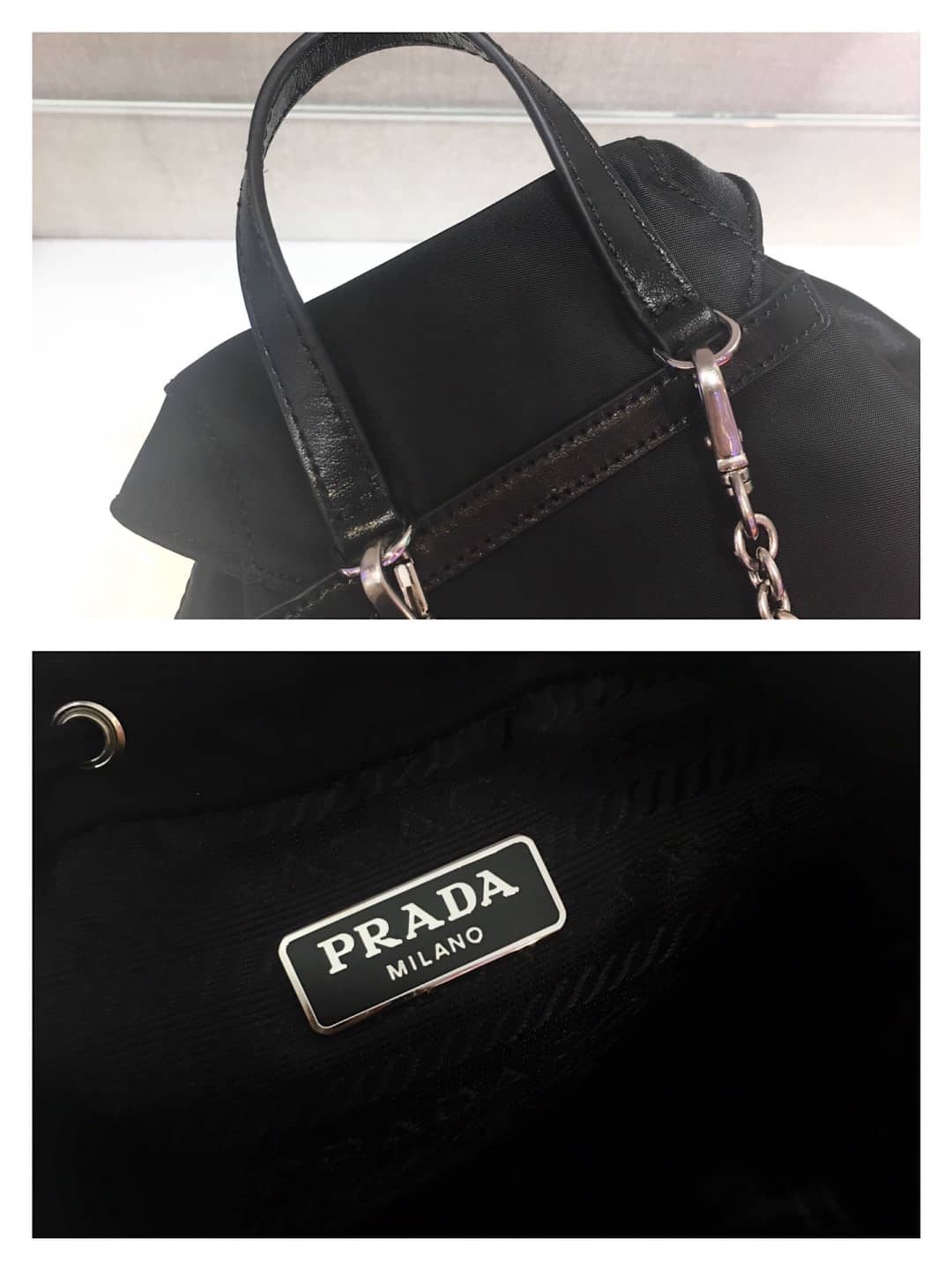 Pra*a Backpack Dupe