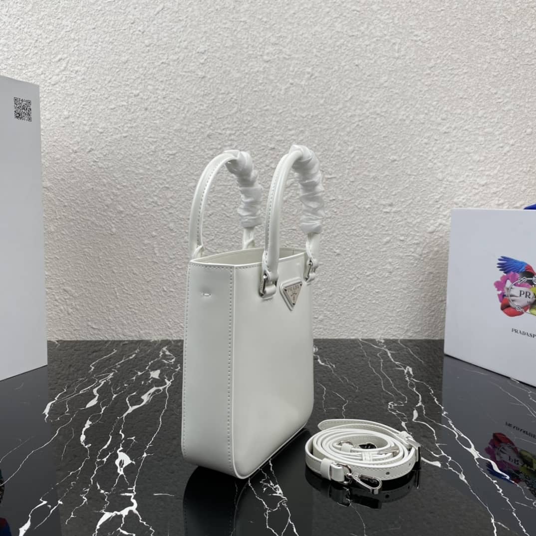 Pra*a Raffia Tote Dupe Small Brushed Leather Replica Tote