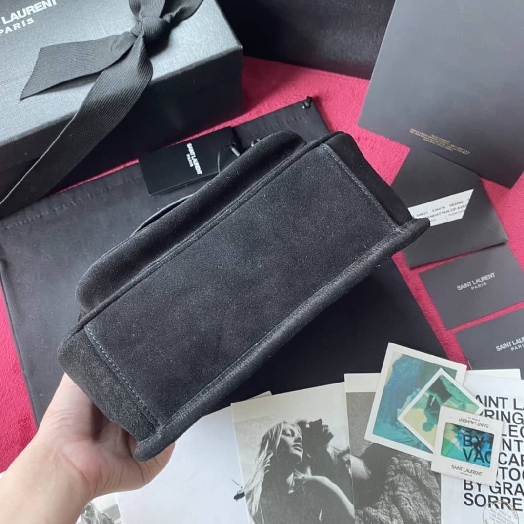 Y51 Dupes Bags Niki Small In Frosted Leather Black Bag