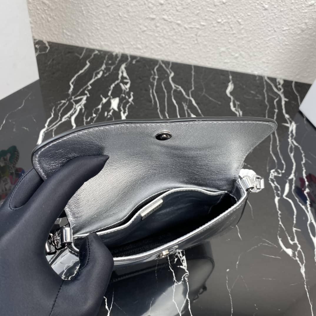 Pra*a Cleo Bag Dupe Brushed Leather Flap Replica Shoulder Bag