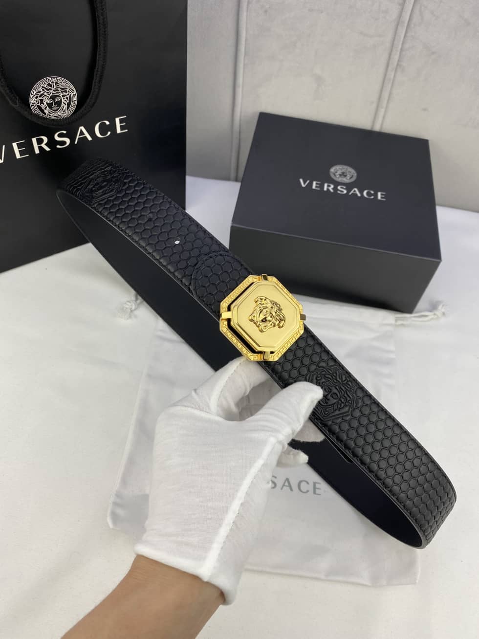 Fake Versace Logo Belt 40mm