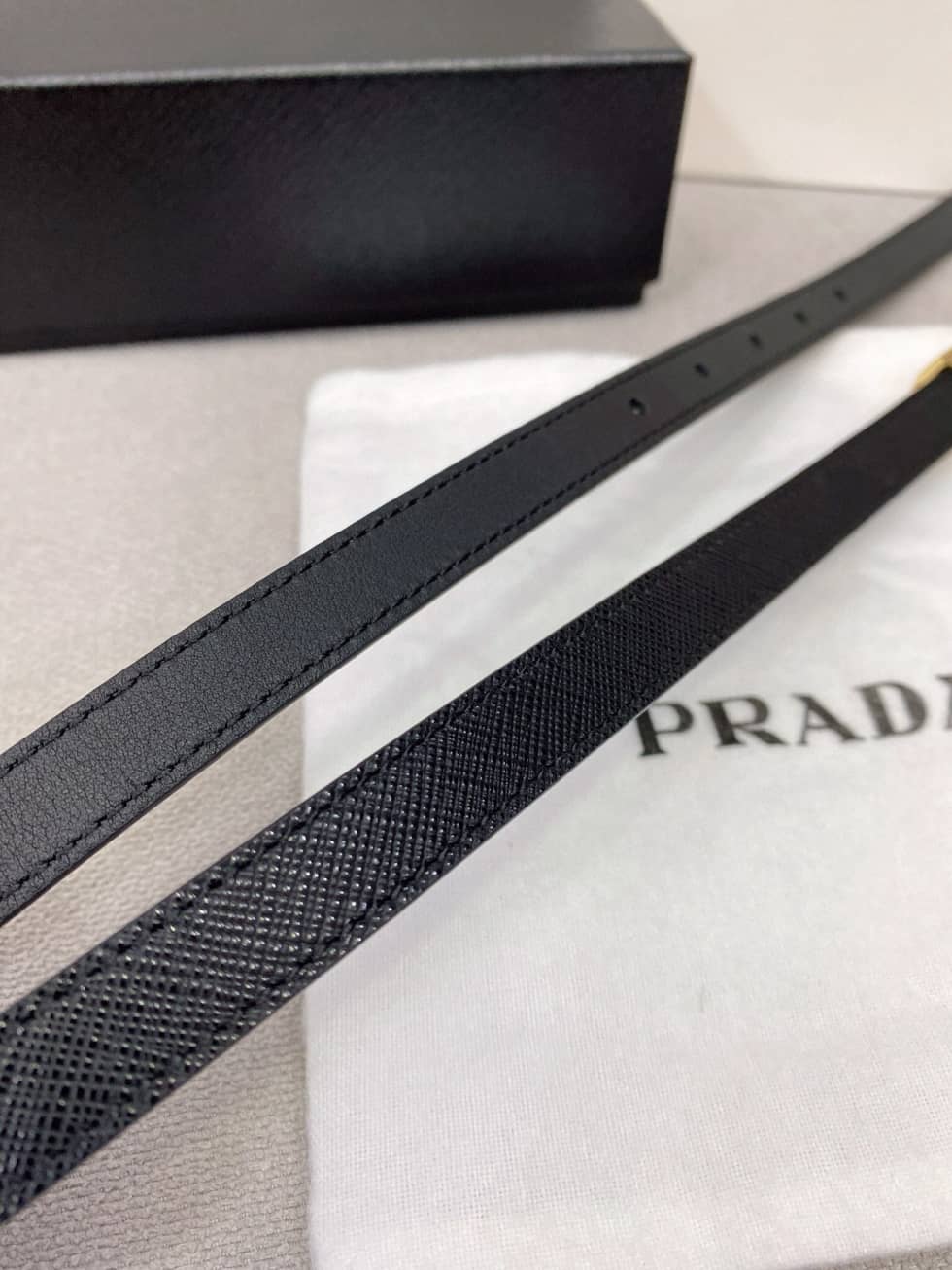 Replica Pra*a Buckle Belt 15mm For Lady