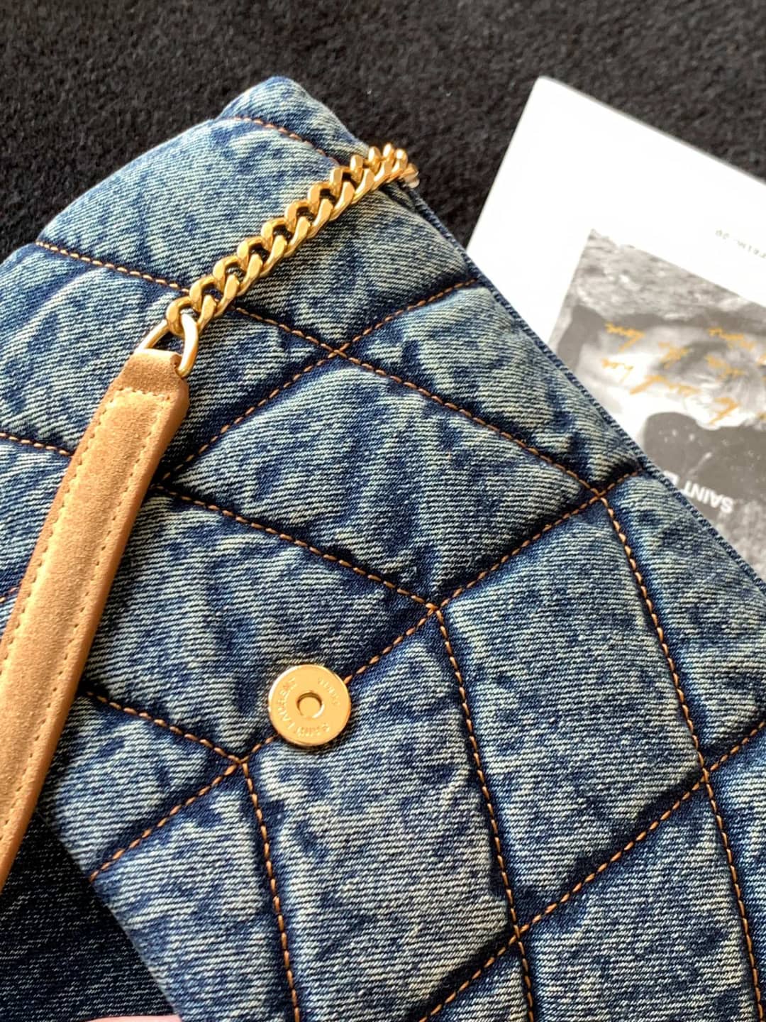 Y51 Dupes Bags Sa1nt Lau*nt Loulou Denim Shoulder Bag