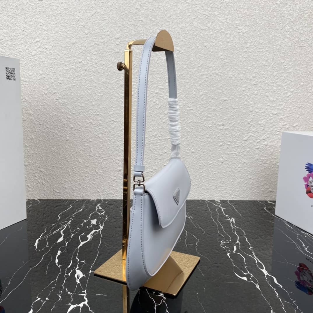 Pra*a Cleo Bag Dupe Brushed Leather Flap Replica Shoulder Bag