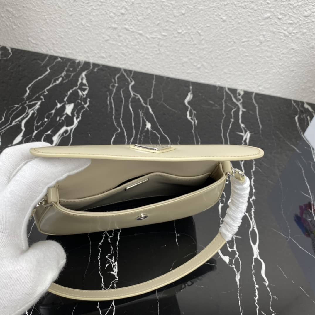 Pra*a Cleo Bag Dupe Brushed Leather Flap Replica Shoulder Bag