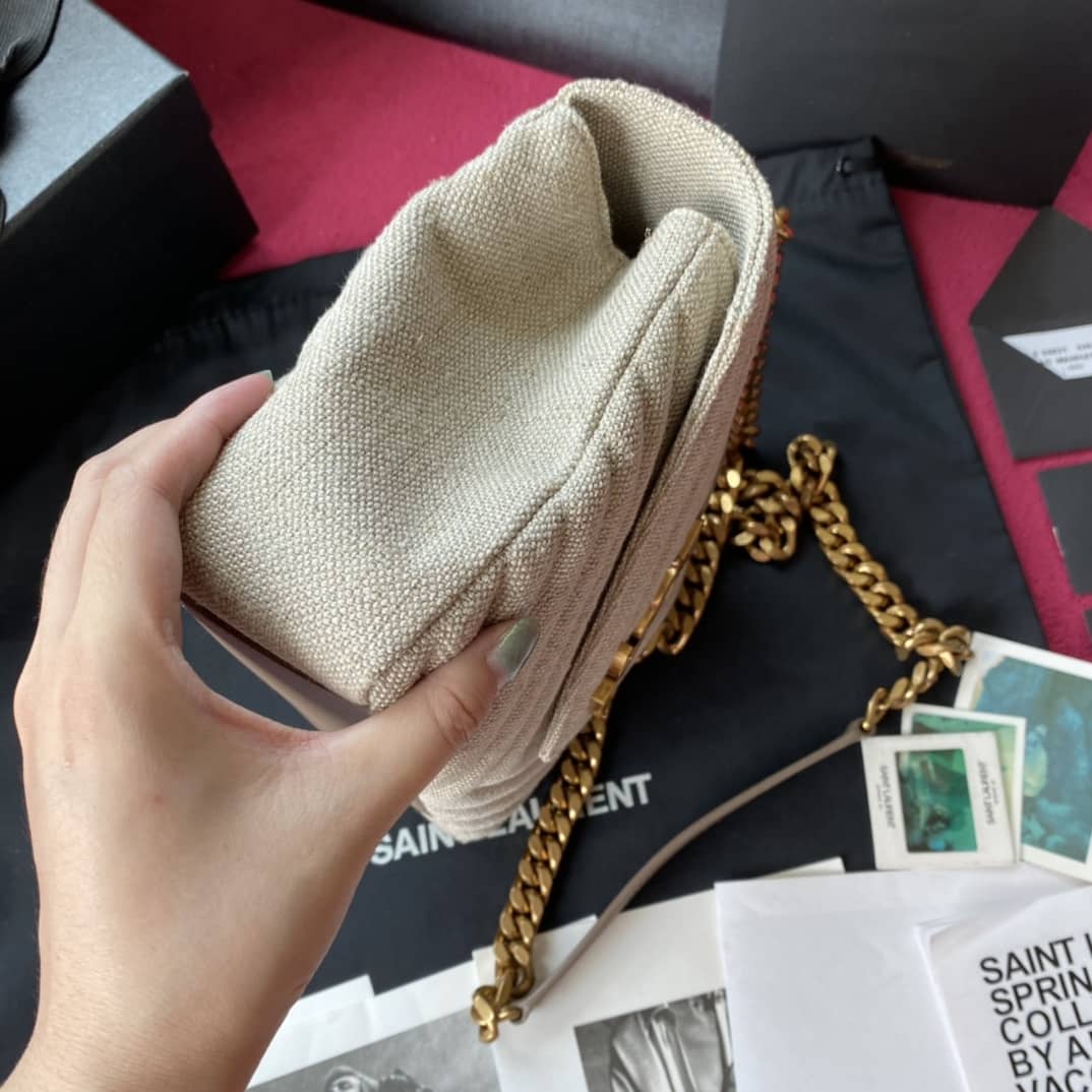 Y51 Dupes Bags Sa1nt Lau*nt Y51 Quilted Monogram College Shoulder Bag