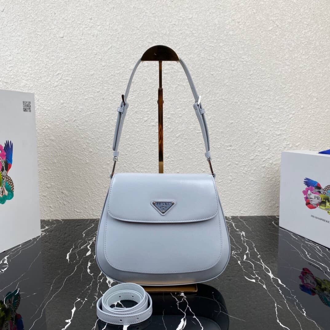 Pra*a Cleo Bag Dupe Brushed Leather Flap Shoulder Bag