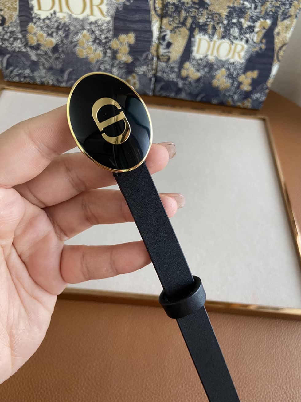 Fake D10r Logo Belt 15mm For Lady