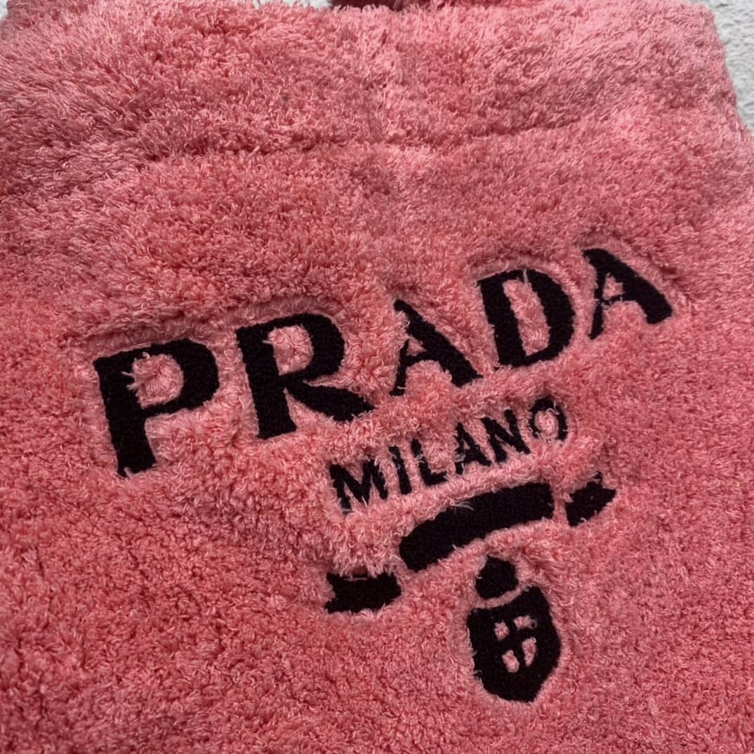 Pra*a Raffia Tote Dupe Shearling Tote Shoulder Bag