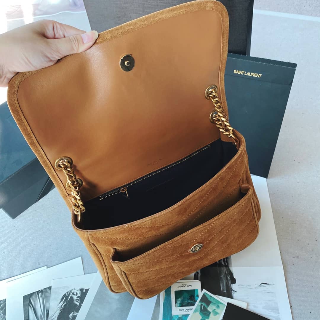Y51 Dupes Bags Niki Medium In Suede Leather Caramel Bag