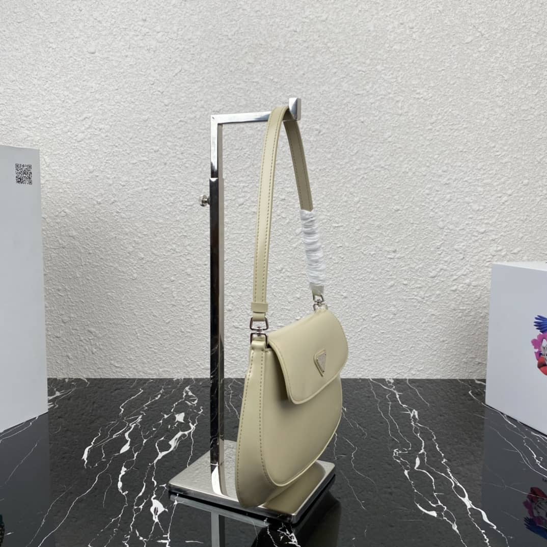 Pra*a Cleo Bag Dupe Brushed Leather Flap Replica Shoulder Bag