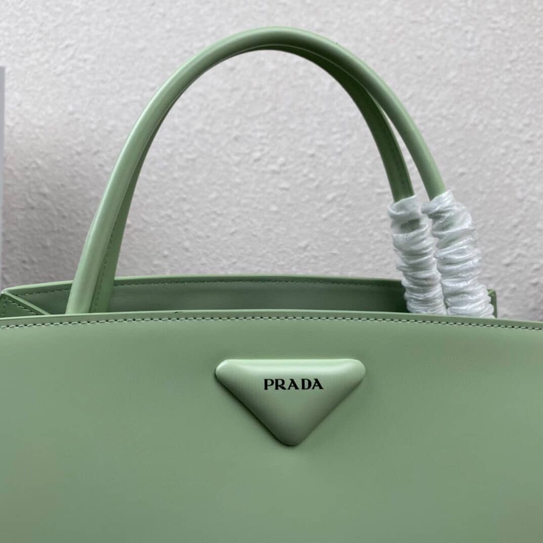 Pra*a Small Brushed Leather Replica Tote