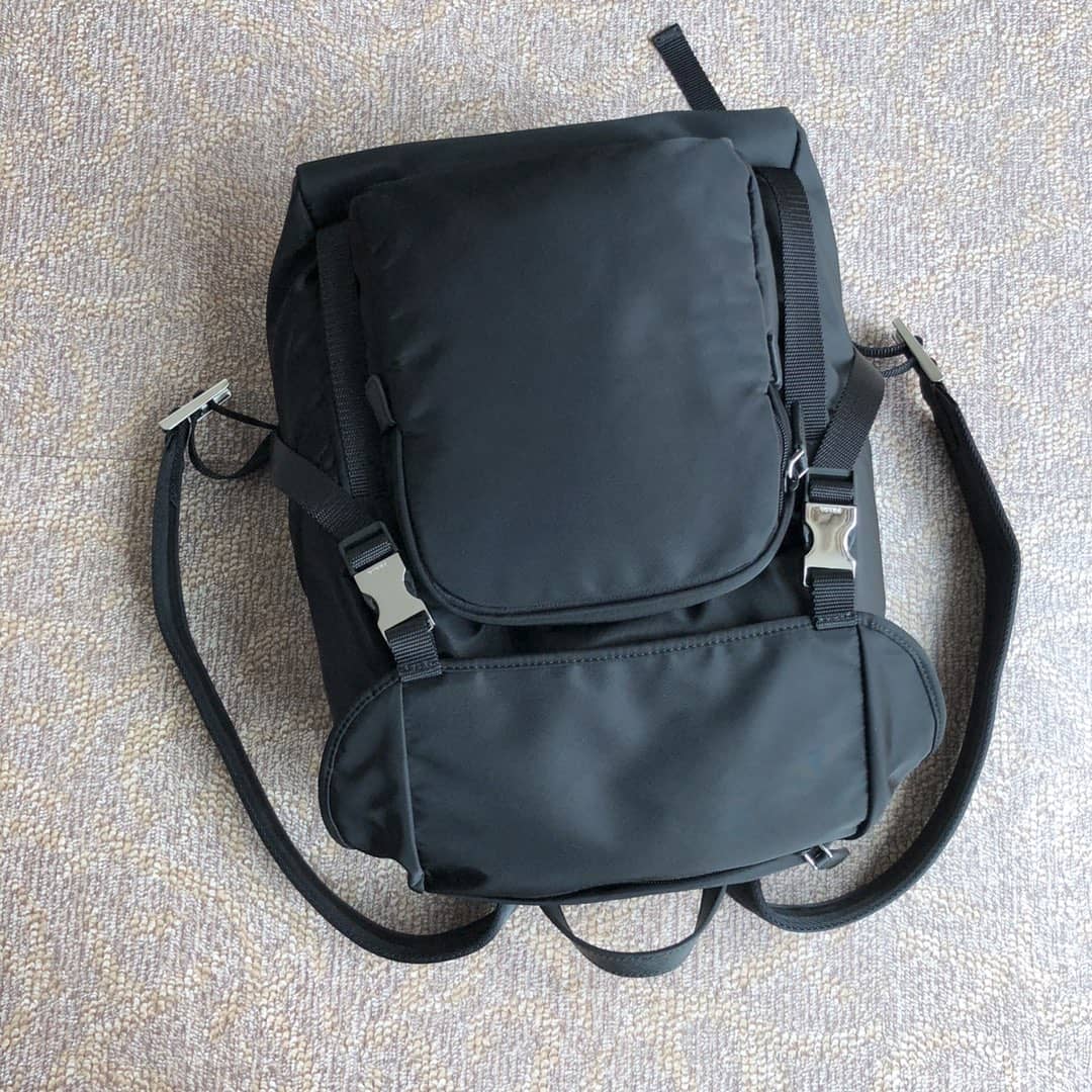 Pra*a Backpack Dupe Nylon Leather Replica