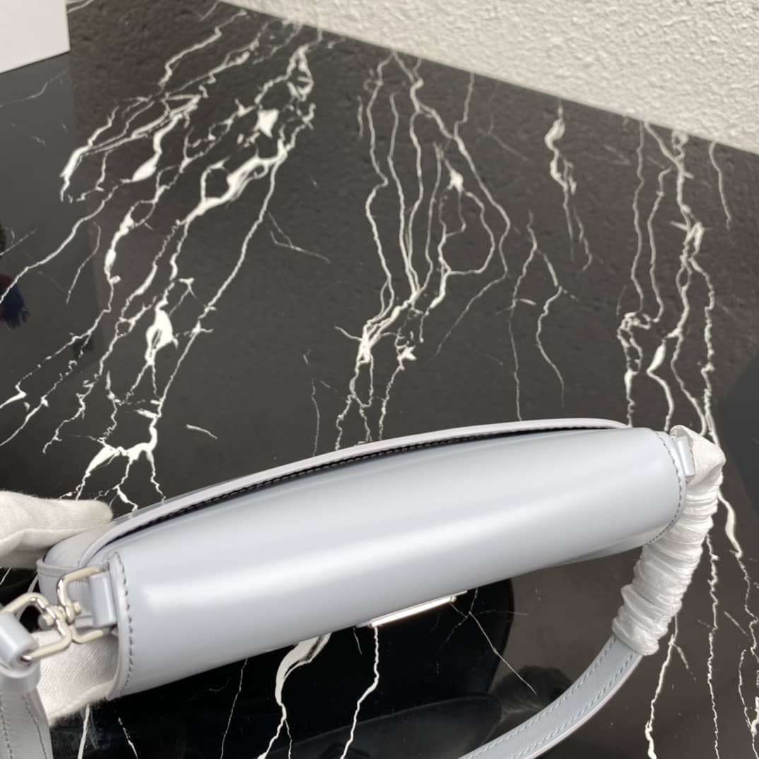 Pra*a Cleo Bag Dupe Brushed Leather Flap Replica Shoulder Bag