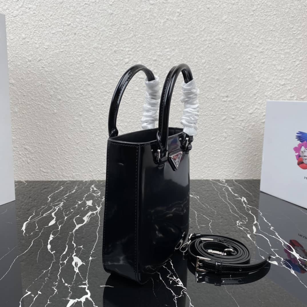 Pra*a Raffia Tote Dupe Small Brushed Leather Replica Tote