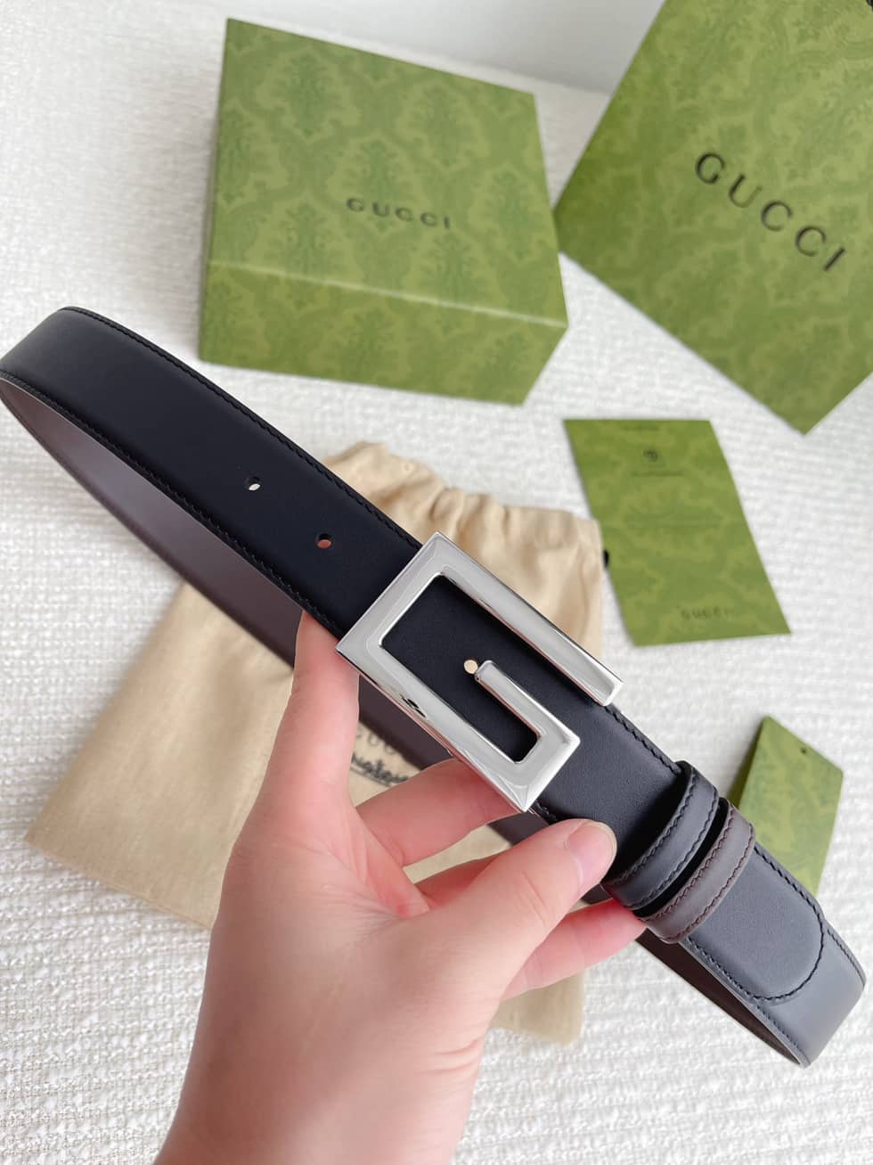 Fake Gvc*1 Logo Belt 35mm