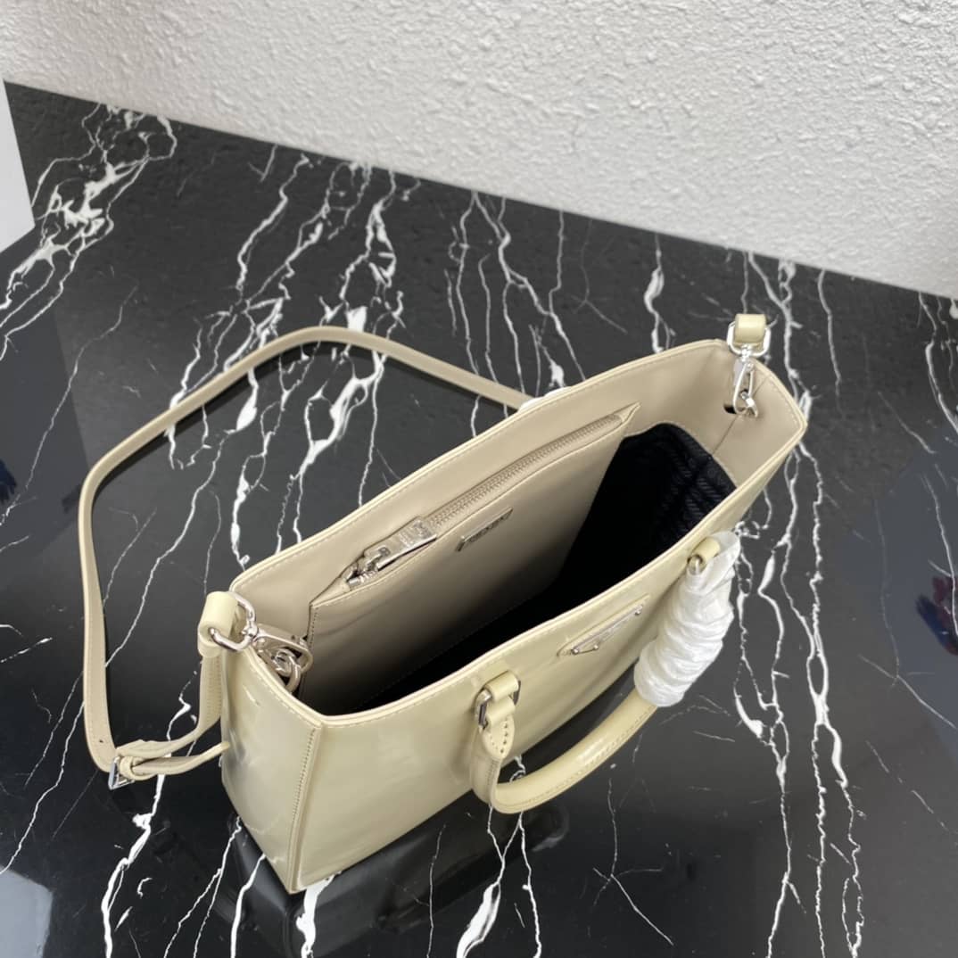 Pra*a Raffia Tote Dupe Womens Brushed Leather Replica Tote