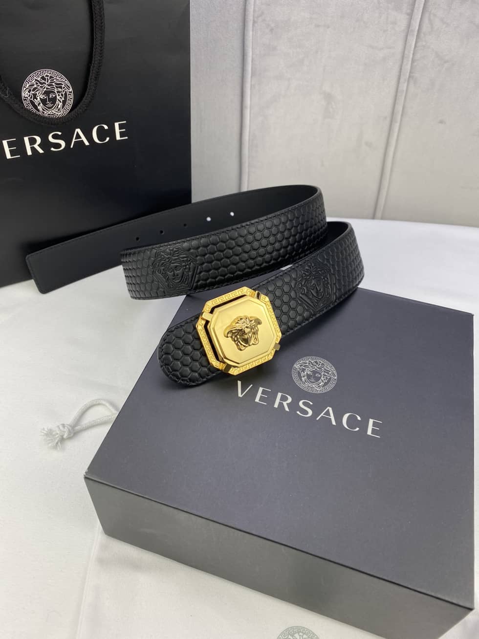 Fake Versace Logo Belt 40mm