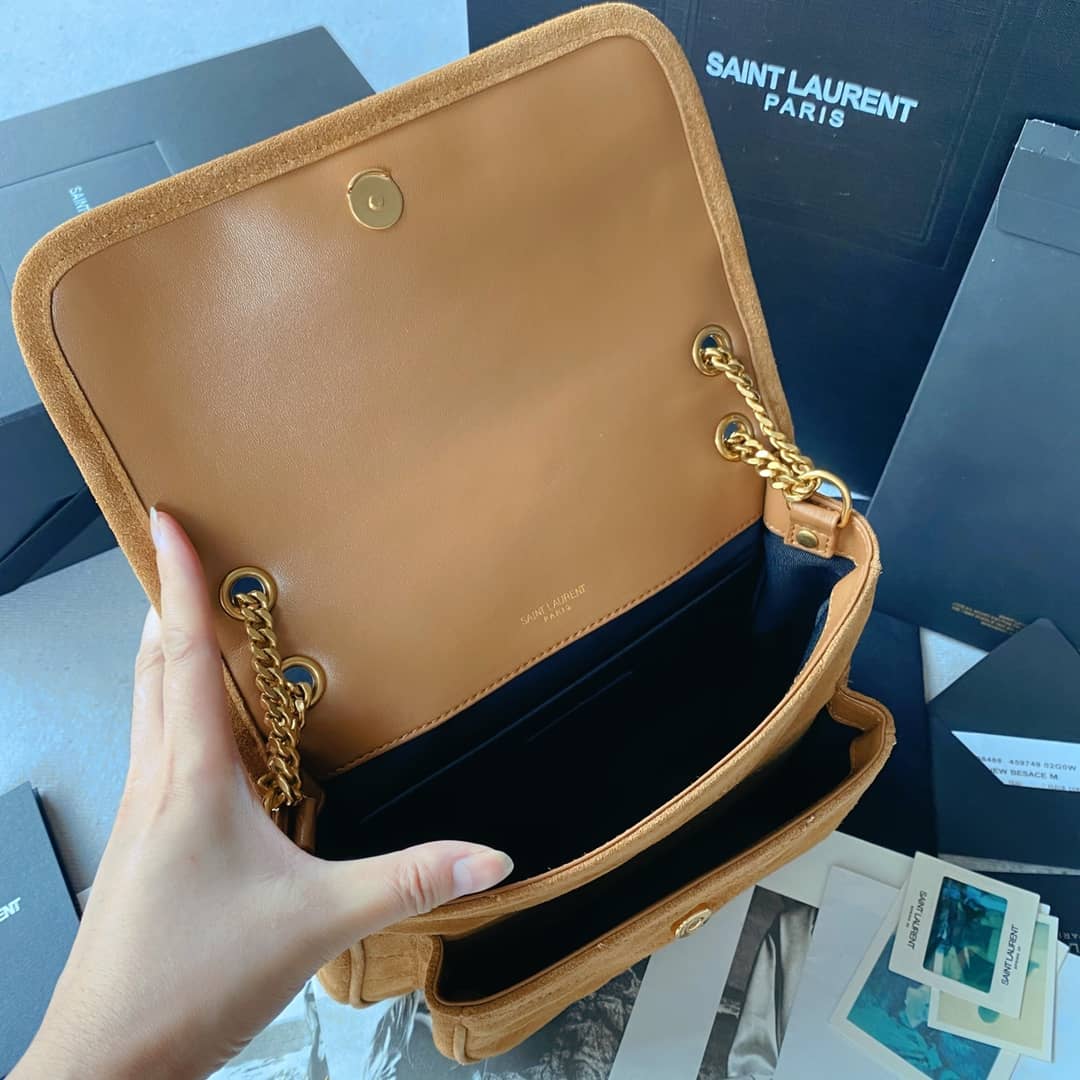 Y51 Dupes Bags Niki Small In Suede Leather Caramel Bag(ColaReps)