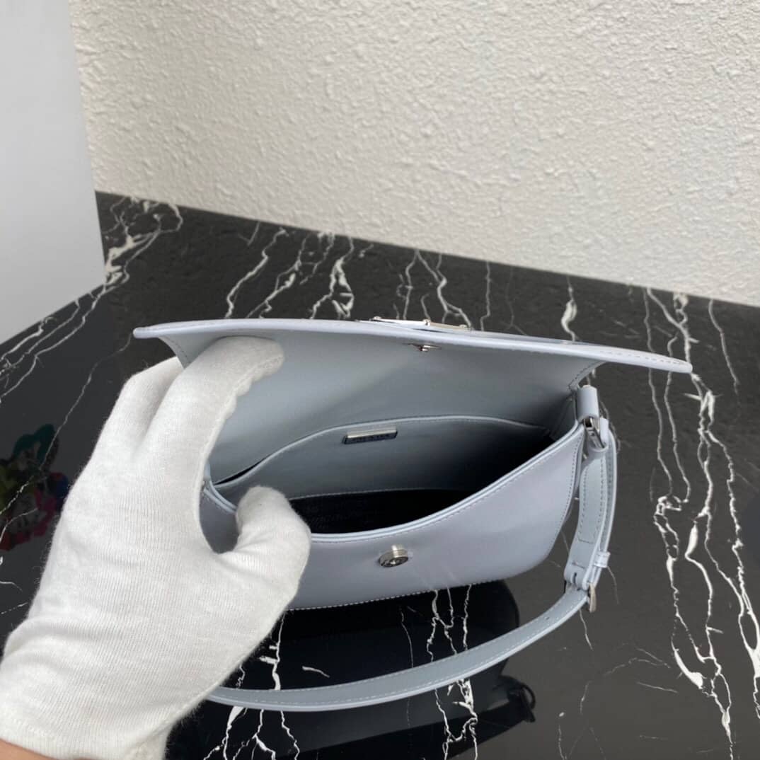 Pra*a Cleo Bag Dupe Brushed Leather Flap Shoulder Bag