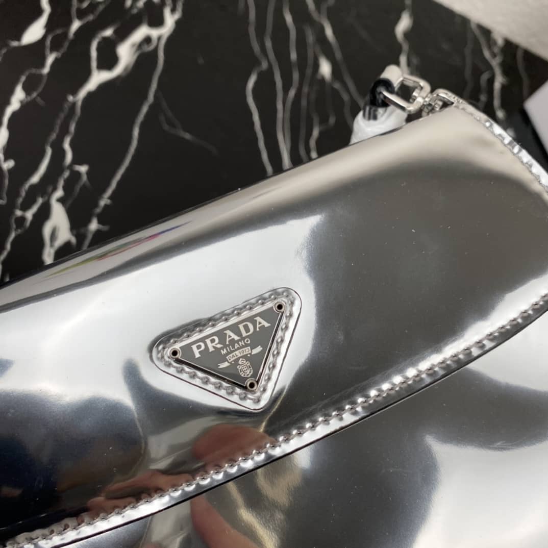 Pra*a Cleo Bag Dupe Brushed Leather Flap Replica Shoulder Bag