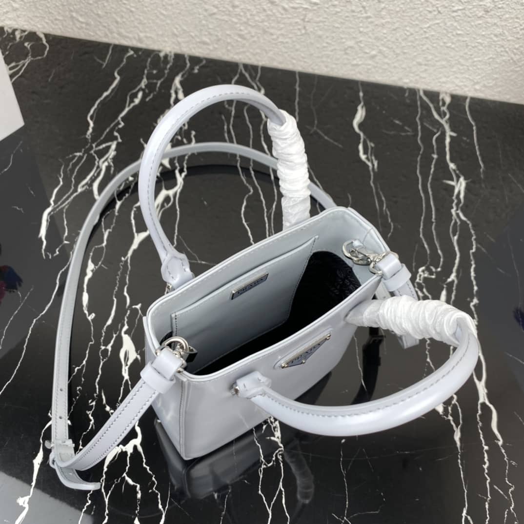 Pra*a Raffia Tote Dupe Small Brushed Leather Replica Tote