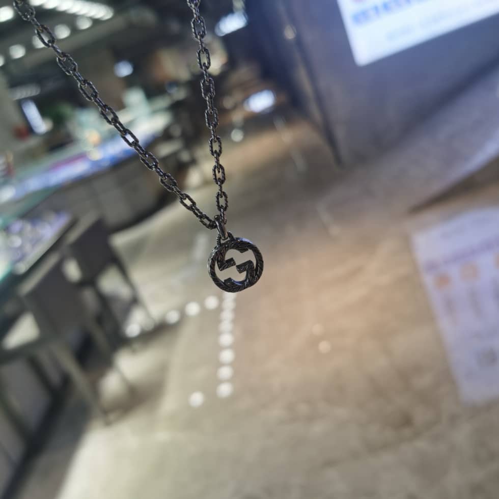 Fake Gvc*1 Logo Necklace