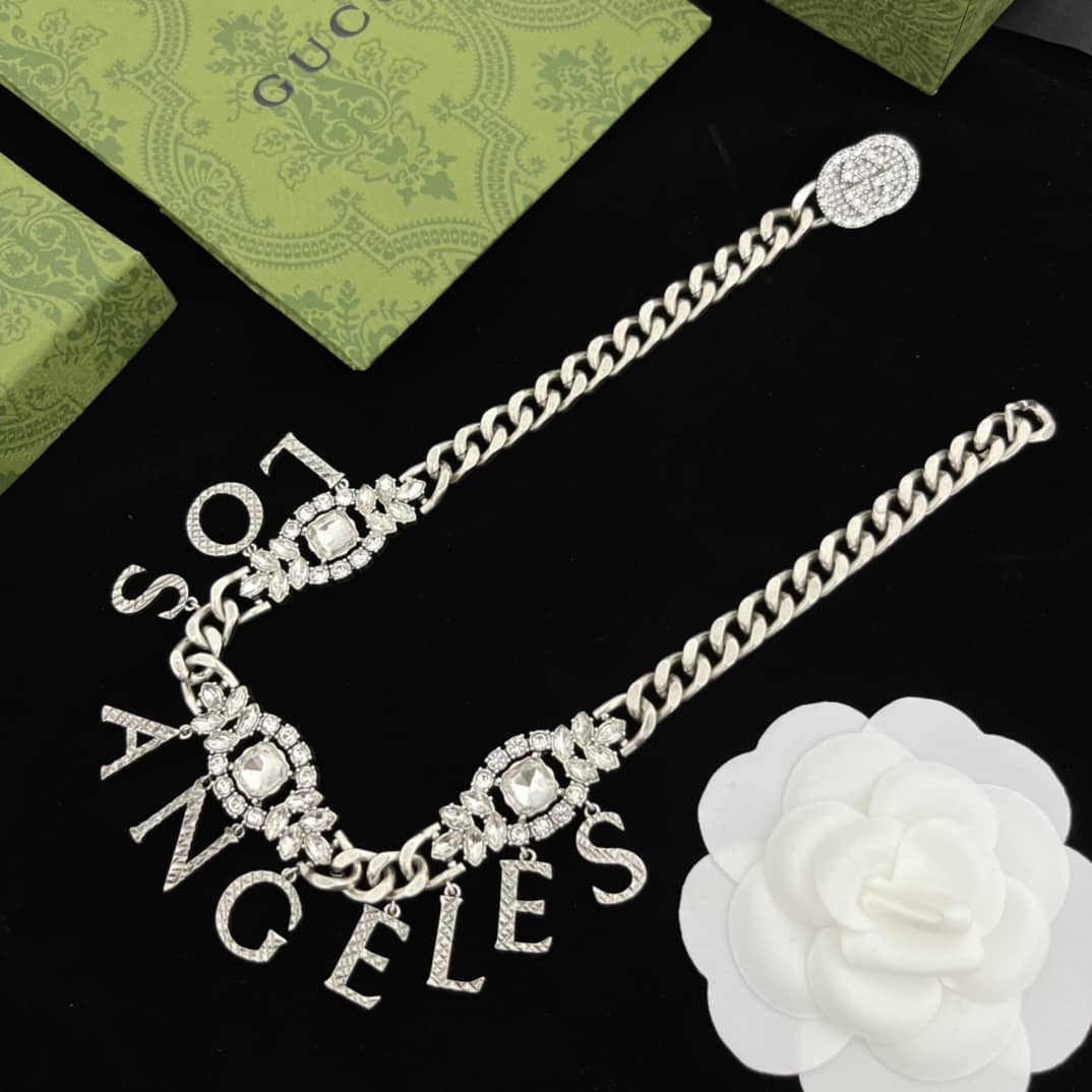 Knockoff Gvc*1 Logo Necklace