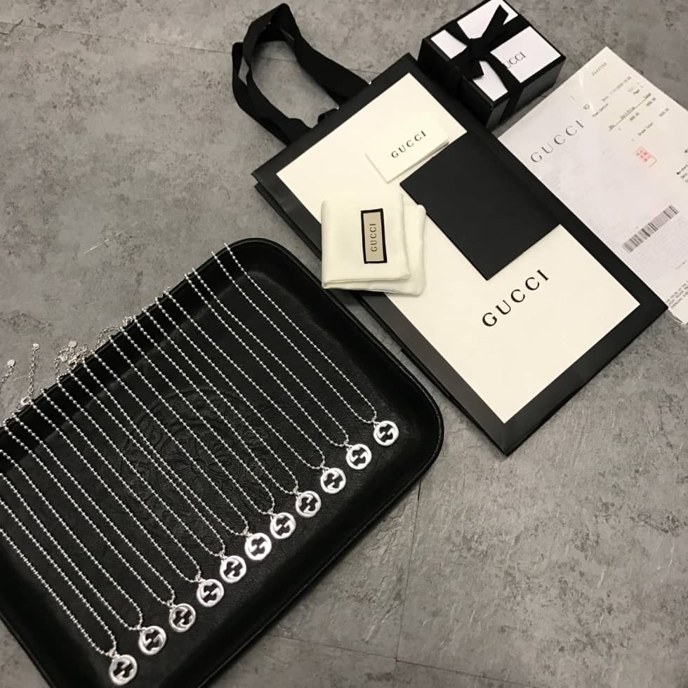 Fake Gvc*1 Logo Necklace