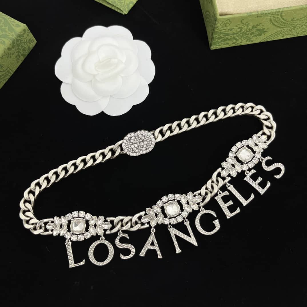 Knockoff Gvc*1 Logo Necklace