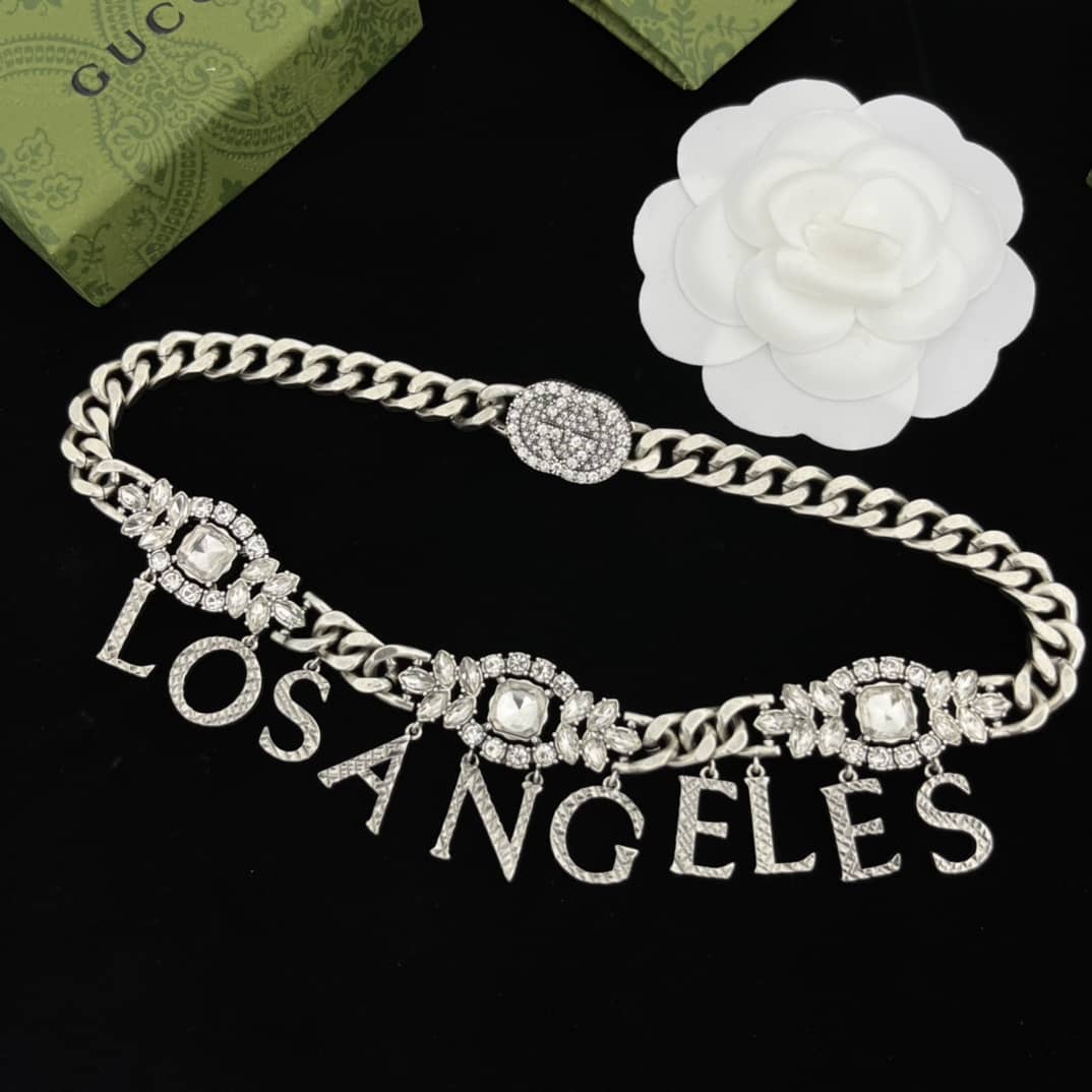 Knockoff Gvc*1 Logo Necklace