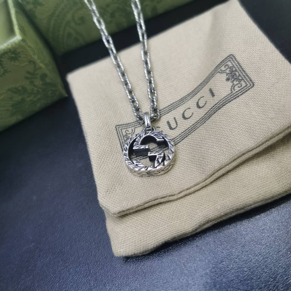 Fake Gvc*1 Logo Necklace