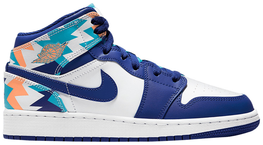 Air Jordan 1 Mid GS  Geometric Pint  555112-105