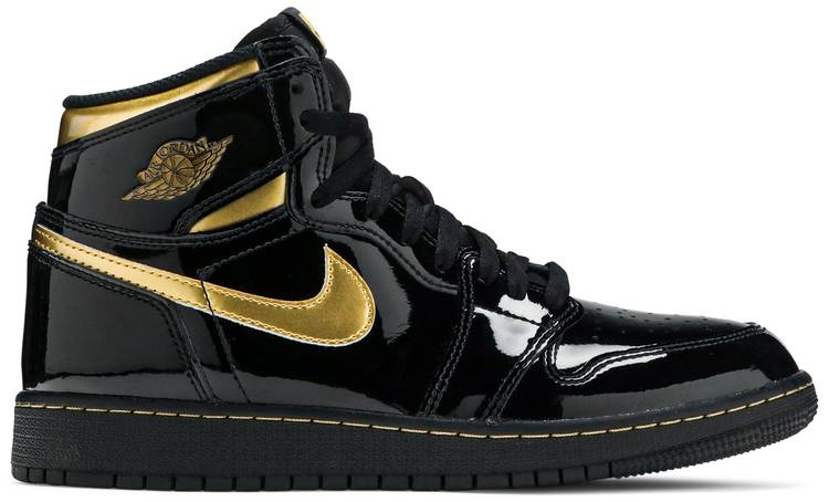 Air Jordan 1 Retro High OG GS  Black Metallic Gold  575441-032