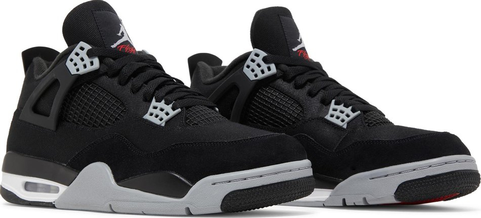 Replicas Air Jordan 4 Retro  Black Canvas  DH7138-006 Reps