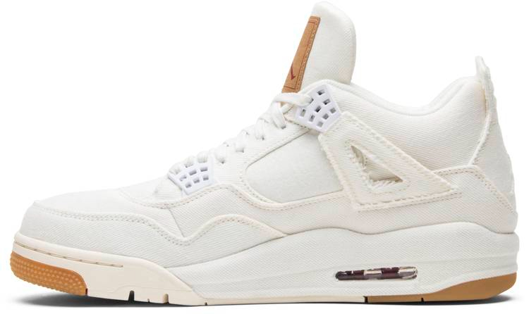 Levi s x Air Jordan 4 Retro  White Denim  AO2571-100 Reps