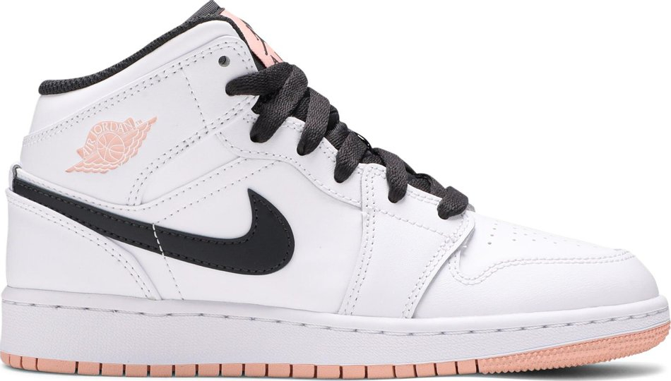 Air Jordan 1 Mid GS  White Arctic Orange  554725-180