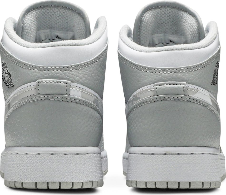 Air Jordan 1 Mid SE GS  Swoosh Logo-Grey Camo  DD3235-100