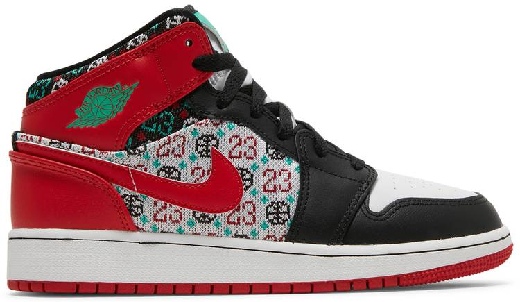 Air Jordan 1 Mid SE GS  Ugly Christmas Sweater  DM1208-150