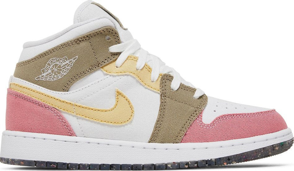 Air Jordan 1 Mid SE GS  Pastel Grind  DJ0338-100