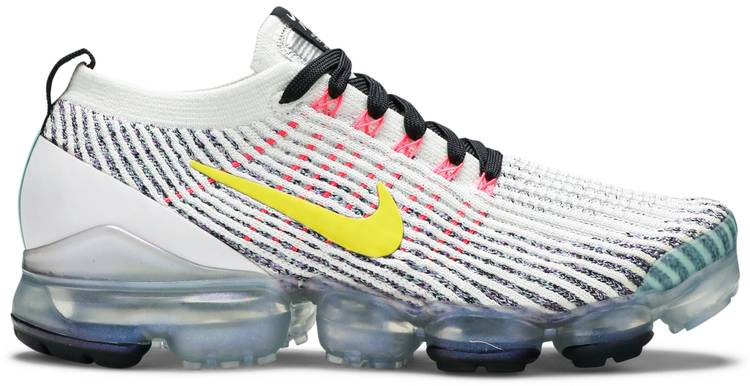 Air VaporMax Flyknit 3  White Dynamic Yellow  AJ6900-103