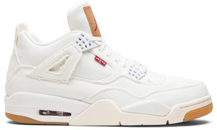 Levi s x Air Jordan 4 Retro  White Denim  AO2571-100 Reps