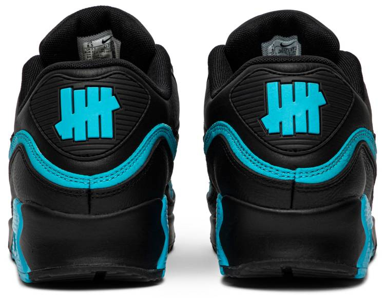 Undefeated x Air Max 90  Black Blue Fury  CJ7197-002