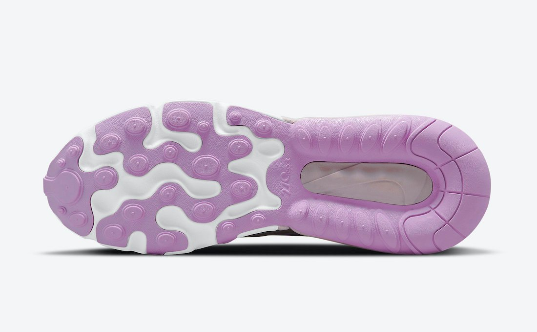 Air Max 270 React in White and Light Violet CZ1609-100