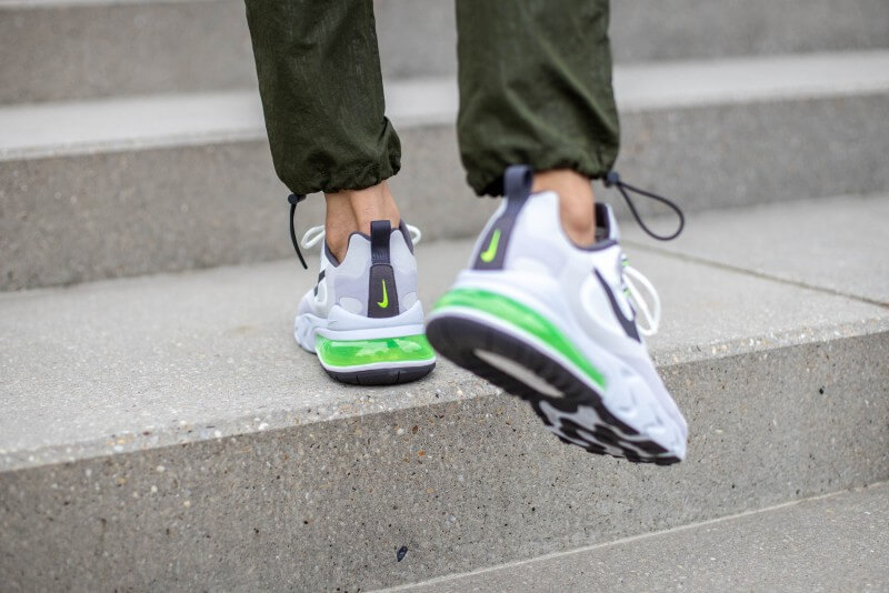 Air Max 270 React  White Grey Electric Green  CI3866-100
