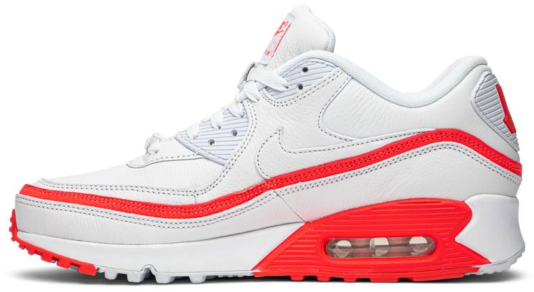 Undefeated x Air Max 90  White Solar Red  CJ7197-103
