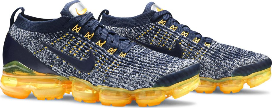 Air VaporMax Flyknit 3  College Navy Orange  AJ6900-400