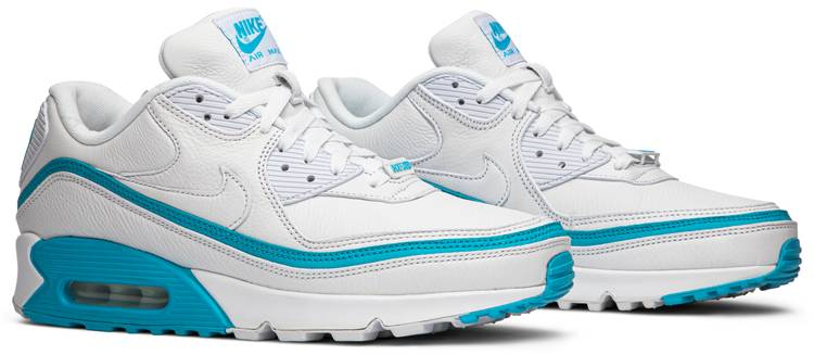 Undefeated x Air Max 90  White Blue Fury  CJ7197-102