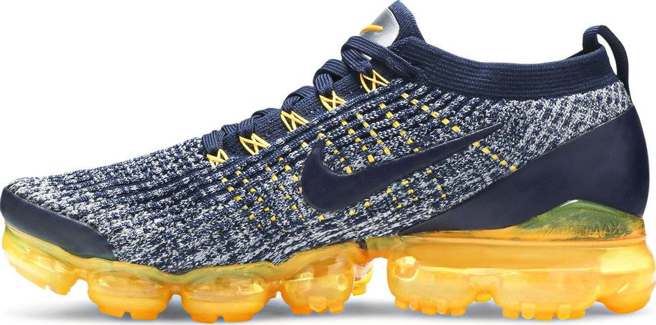 Air VaporMax Flyknit 3  College Navy Orange  AJ6900-400