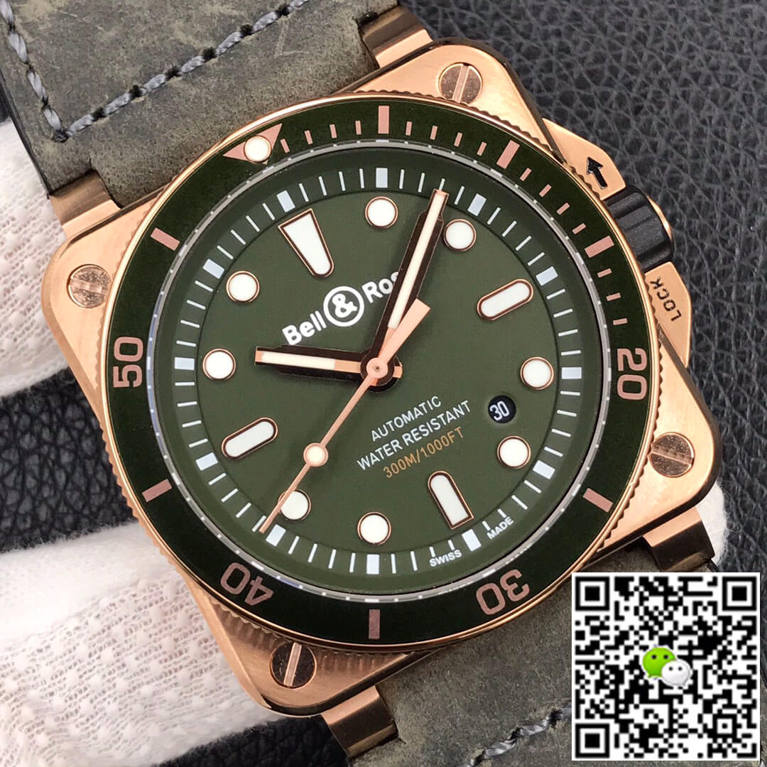 Replica Bell   Ross BR0392-D-G-BR/SCA 1:1 Best Edition Green Dial